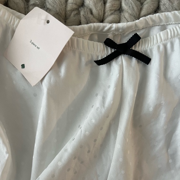 Kate spade white satin pajama shorts - Picture 3 of 5